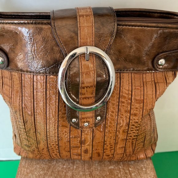 M.C. Marc Chantel Faux Leather Embossed CrossBody Bag - Picture 2 of 8